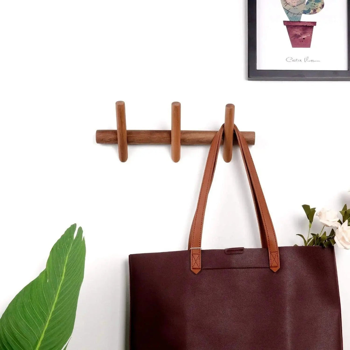 Walnut Wood Coat Rack