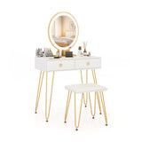 Industrial Makeup Dressing Table with 3 Lighting Modes
