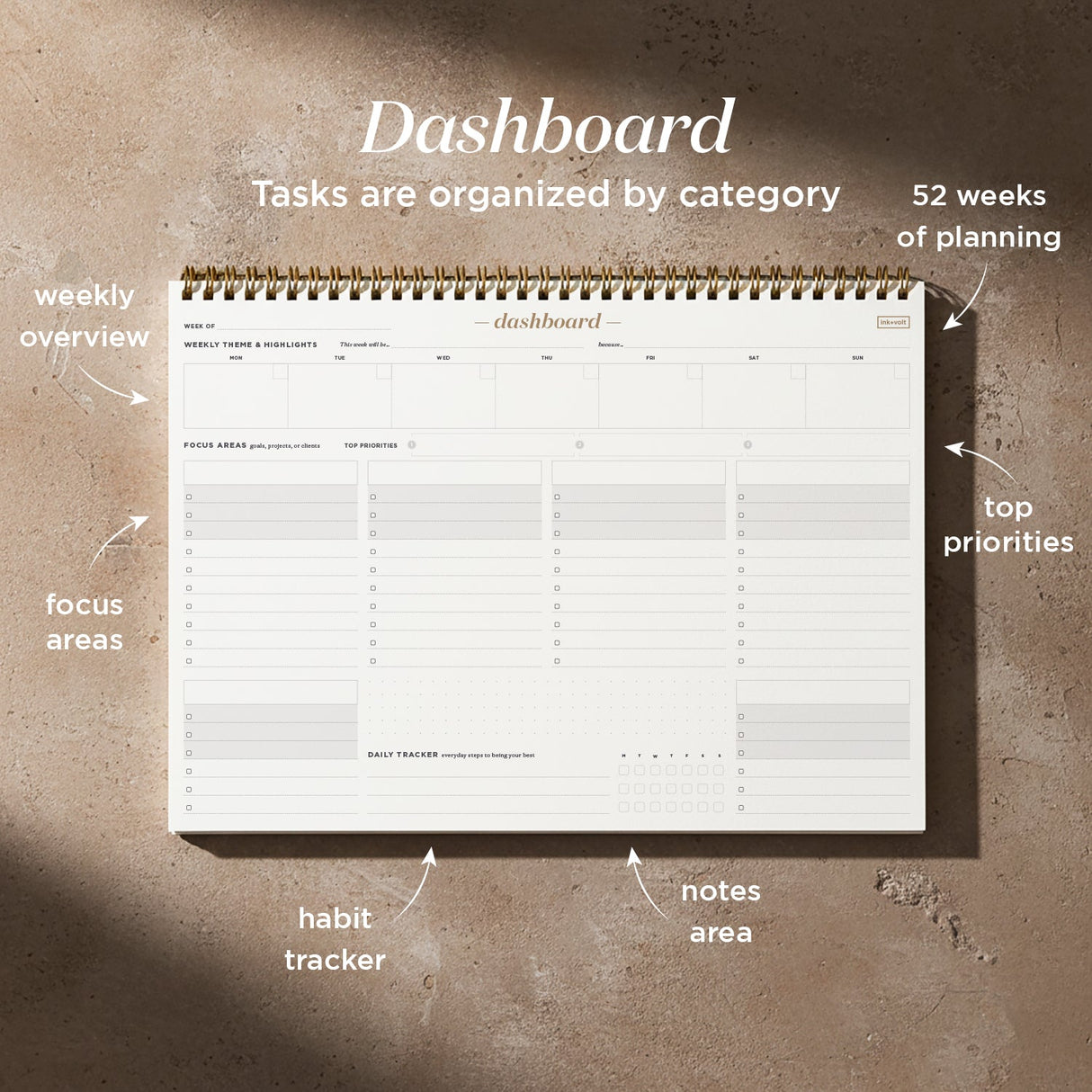 Dashboard Spiral Deskpad