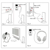 MH2001 Wireless Headphones 5-in-1 Functionality with FM Radio & TV Support On-Ear