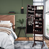 Mirrored Jewelry Cabinet Armoire Organizer w/ LED lights