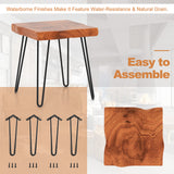 Square Reclaimed Recycled Indonesia Teak Wood End Table