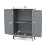 Bathroom Floor Storage Double Door Cupboard Cabinet