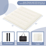Queen/King/Twin/Full Futon Mattress Floor Sleeping Pad with Washable Cover Beige