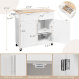 Heavy Duty Rolling Kitchen Cart with Tower Holder and Drawer