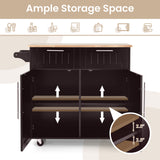 Heavy Duty Rolling Kitchen Cart with Tower Holder and Drawer