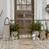 Removable Metal Lanterns with Wood Base, Set of Two