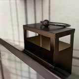 Rustic Bronze Tempered Glass Lanterns, Set of Three