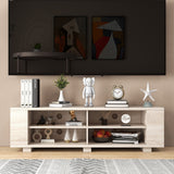 Console Storage Entertainment Media Wood TV Stand