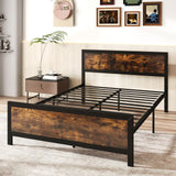 Metal Bed Frame with Headboard and Footboard
