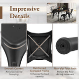 Metal Dining Chairs Set of 4 with Removable Backrest for Dining Room Restaurant Living Room