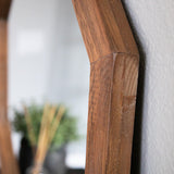 Octagon Wood Frame Mirror