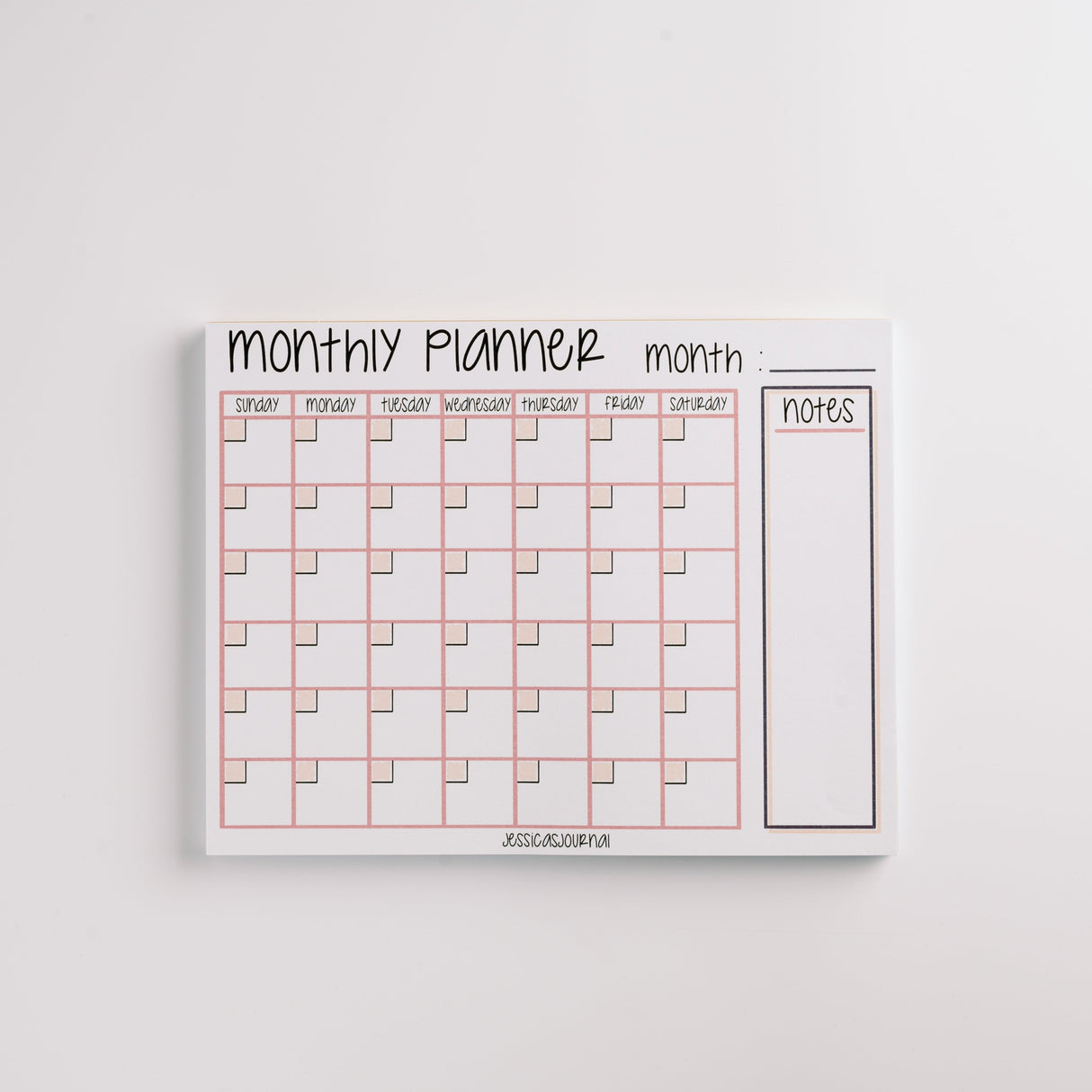 Monthly Planner Notepad