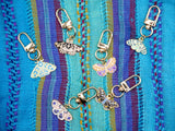 Celestial Moth Metal Keychain and Bag Charm