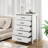 Modern 5-Drawer Multipurpose Chest Dresser with Metal Handles
