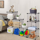 42" x 14" x 56" DIY 12-Cube Metal Grid Wire Storage Cubes
