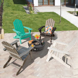 Foldable Weather Resistant Patio Chair with Built-in Cup Holder