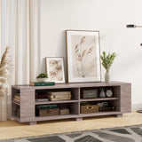 Console Storage Entertainment Media Wood TV Stand