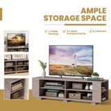 Console Storage Entertainment Media Wood TV Stand