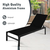 6-Position Chaise Lounge Chairs with Rustproof Aluminium Frame