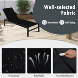 6-Position Chaise Lounge Chairs with Rustproof Aluminium Frame