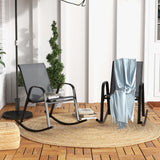 Set of 2 Heavy-Duty Metal Patio Rocking Chair with Breathable Seat Fabric