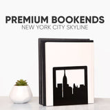 NYC Skyline Bookends 2-Pack – Metal Book Ends by Geomod