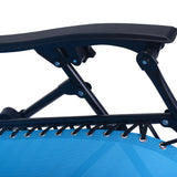 2 Pieces Folding Recliner Zero Gravity Lounge Chair