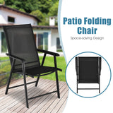 4-Pack Patio Folding Chairs Portable for Outdoor Camping