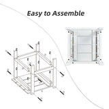 15 Inch Patio Square Wooden Slat End Side Coffee Table for Garden