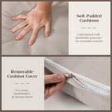 2 Packs Patio Aluminum Sofa with Wicker Backrest and Armrests