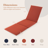 Outdoor Chaise Lounge Cushion Patio Furniture Folding Pad with Fixing Straps