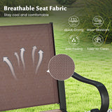Outdoor Counter Height Bar Stools Set of 2 with Breathable Mesh Fabric