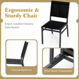 Outdoor Dining Chairs with Breathable Seat and Backrest for Backyard Porch Poolside