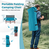 Oversized Camping Chair Folding Loveseat Camping Couch with Cup Holders & Thick Padding