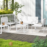 Patio Chairs Set of 2 with Curved Backrests and Seats