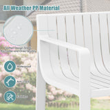 Patio Chairs Set of 2 with Curved Backrests and Seats