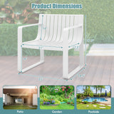 Patio Chairs Set of 2 with Curved Backrests and Seats