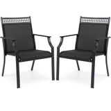Patio Chairs Set of 2 with All Weather Breathable Fabric