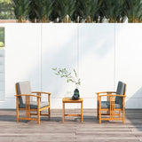 3PC Solid Wood Outdoor Patio Sofa Furniture Set