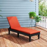 Patio Lounge Chair 3-Position Adjustable Backrest and Cushion
