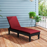 Patio Lounge Chair 3-Position Adjustable Backrest and Cushion