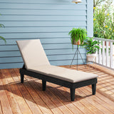 Patio Lounge Chair 3-Position Adjustable Backrest and Cushion