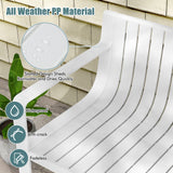 Weather-resistant Plastic 2-Person Bench with Curved Backrest