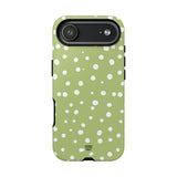 PALE OLIVE DOTS | Tough Phone Case