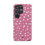 BLUSH RED DOTS | Tough Phone Case