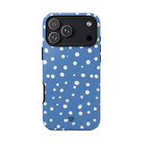 DUSTY BLUE DOTS | Tough Phone Case