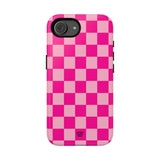 HOT PINK CHECKERBOARD | Tough Phone Case