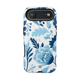 BLUE WHITE FLOWERS | Tough Phone Case