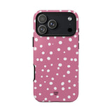 BLUSH RED DOTS | Tough Phone Case